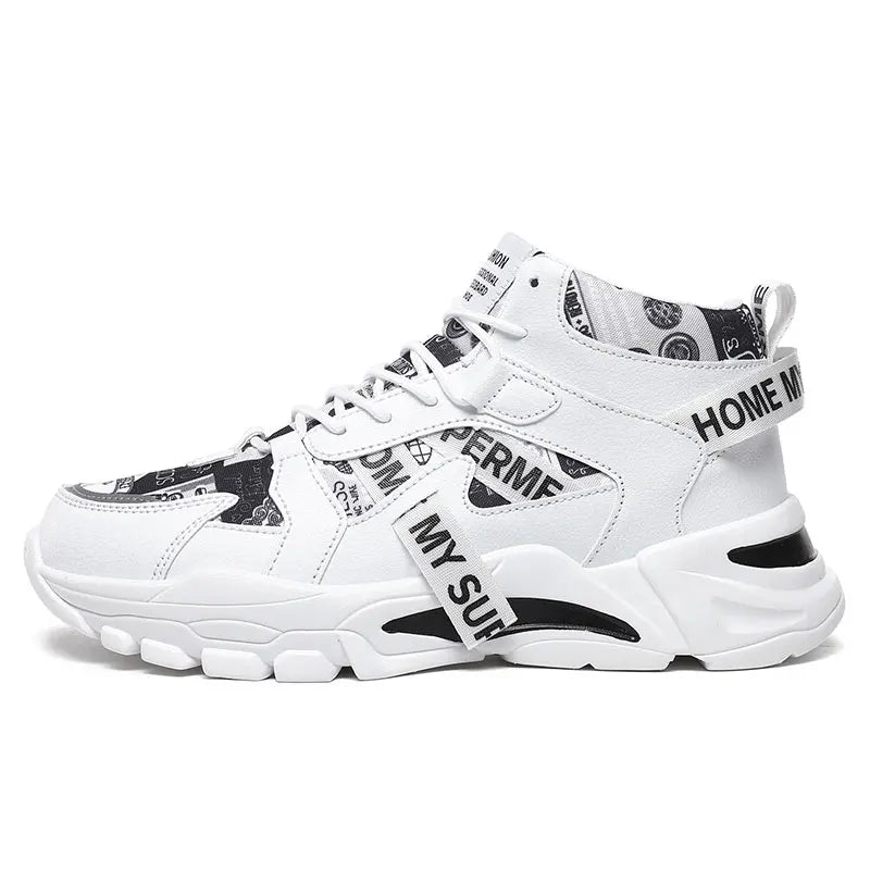 Hot Sale Fashion Letter Printrd Men's High-top Sneakers Comfy Platform Sneakers Unisex Casual Sneakers for Men zapatillas hombre