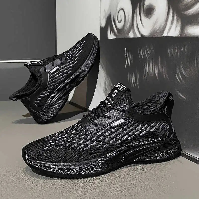 Demi-season Thick Bottom Trainers For Mens Woven Casual Shoes Men Sneakers Men's Luxury Sports Shouse Type Shooes Sepatu