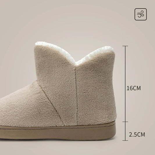TZLDN Winter Warm Shoes Woman Men Indoor Slippers Soft Plus Couples Home Floor Snow Boots Anti-slip Female House Footwear