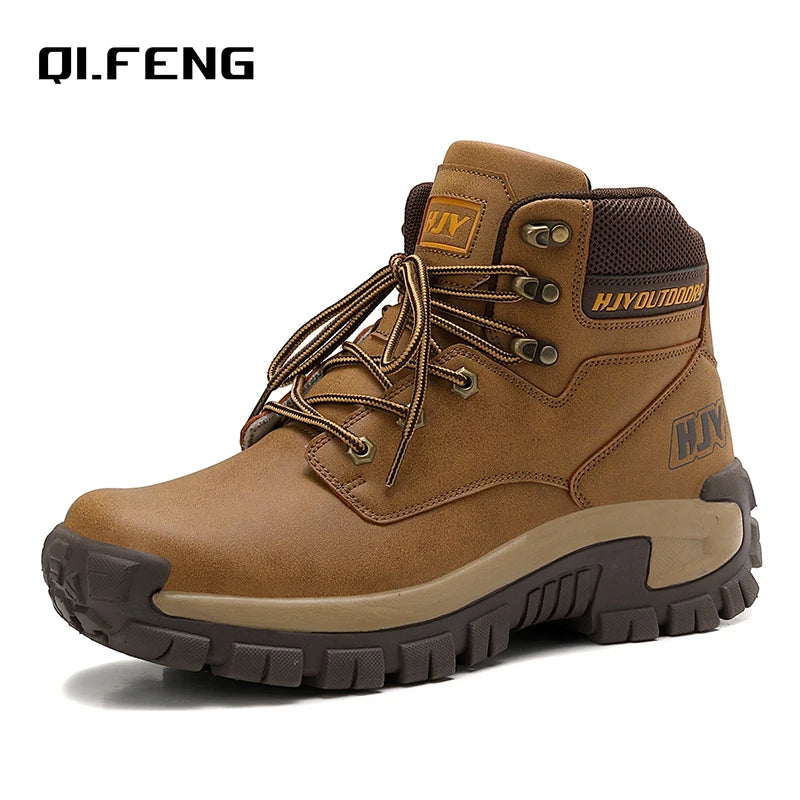 New Outdoor Training Hiking Footwear Men's High Top Sports Shoes Autumn and Winter Large Work Boots 39-47