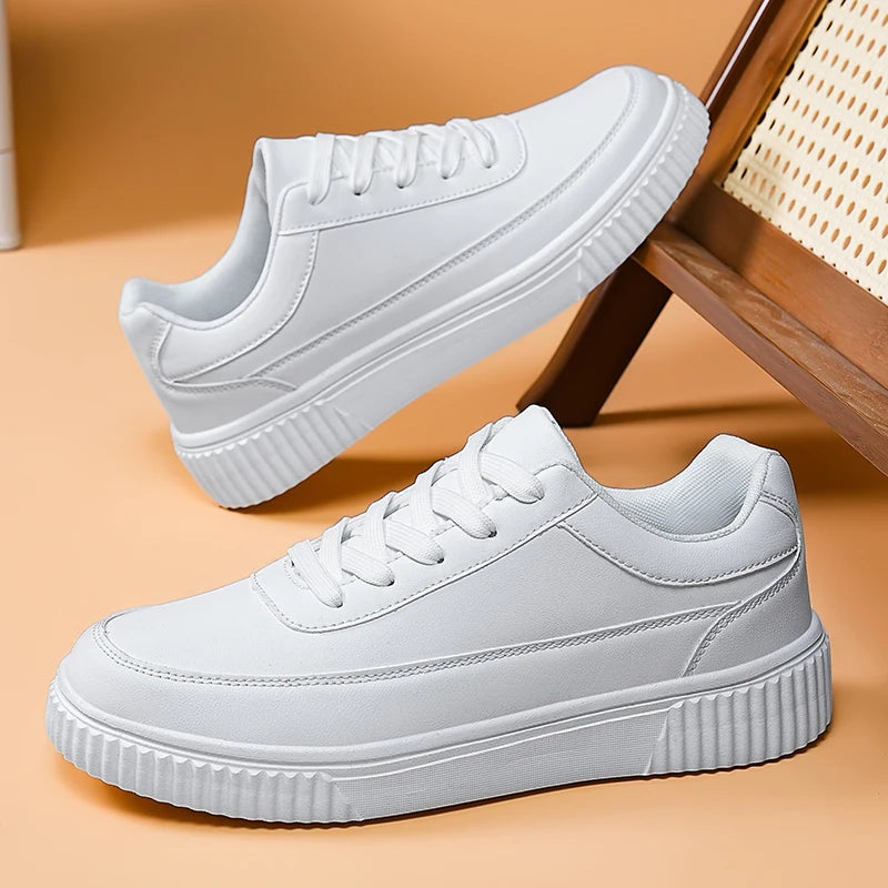 MAEDEF White Sneakers Men Skateboard Shoes Woman Casual Flats Shoes Lightweight Breathable Sport Shoes for Men Women Footwear