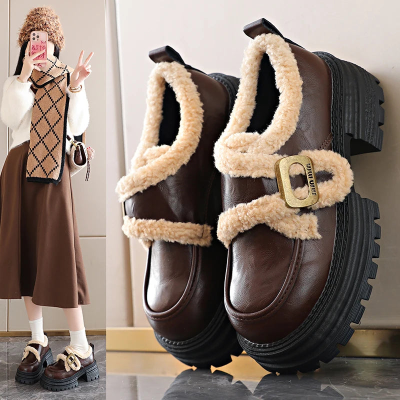 Winter Boots for Women Cotton Shoes with Thick Women's Ankle Boots Outdoor Wear Comfortable and Warm At Home Women's Footwear
