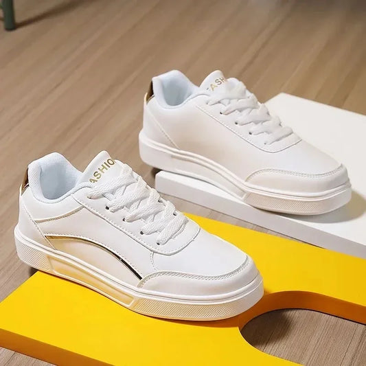 Women Sneakers Thick Sole Outdoor Fashion Women Casual Shoes 2025 New Lace Up Flat Walking Sneakers Female Zapatos De Mujer