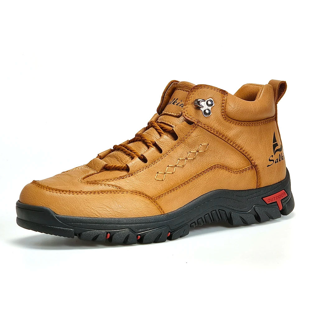 Handmade Men Boots Winter Casual Leather Shoes Outdoor Hiking Sneakers Plus Size Male Hombres Botas Ankle Footwear Anti Slip