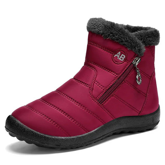 Women's Boots Women's Ankle Boots With Fur Winter Shoes Women Low Heels Winter Boots Snow Waterproof Botas Mujer Winter Footwear